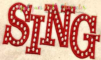 Sing Logo Applique Design Sing Logo Applique Design