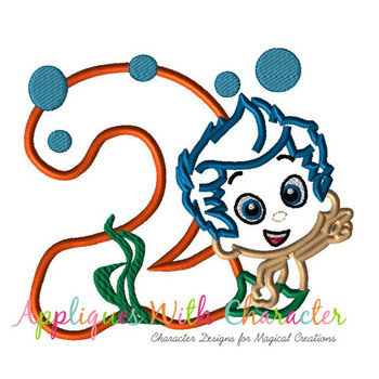 Bubble Guppies TWO Gilly Applique Design Bubble Guppies TWO Gilly Applique Design