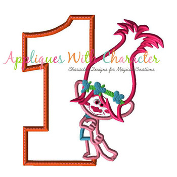 Troll Movie Poppy One Applique Design Troll Movie Poppy One Applique Design