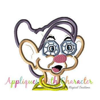 Dopey Diamond Bust Applique Design Dopey Diamond Bust Applique Design