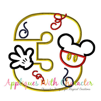Mr Mouse Three Applique Design Mr Mouse Three Applique Design