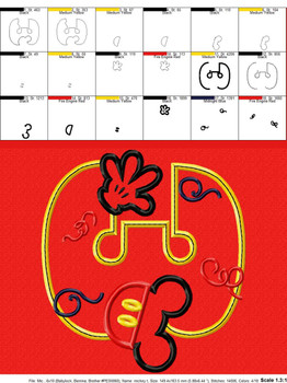 Mr Mouse Three Applique Design Mr Mouse Three Applique Design