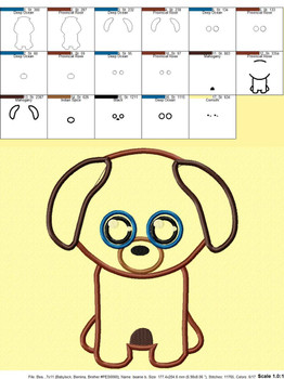 Beanie Dog Applique Design Beanie Dog Applique Design