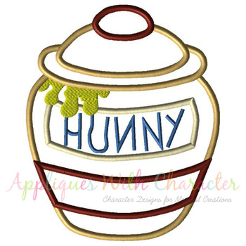 Honey Bear Pot Applique Design Honey Bear Pot Applique Design