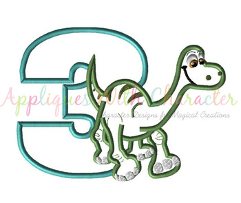 Good Dinosaur Three Applique Design Good Dinosaur Three Applique Design