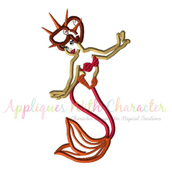 Mermaid Sister Applique Design Mermaid Sister Applique Design