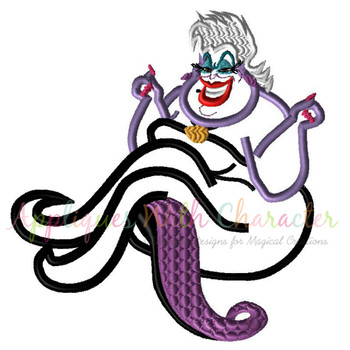 Mermaid Villian Full Body Applique Design Mermaid Villian Full Body Applique Design