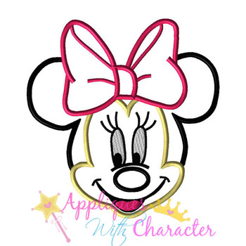 Minnie Face Applique Design Minnie Face Applique Design