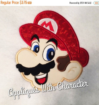 Mario Face Applique Design Mario Face Applique Design