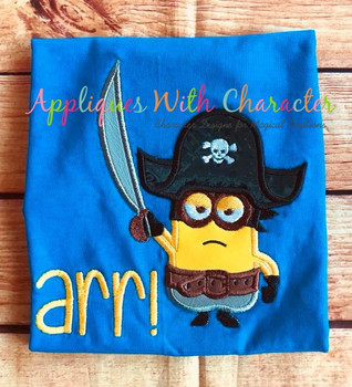 Minione Pirate Applique Design Minione Pirate Applique Design