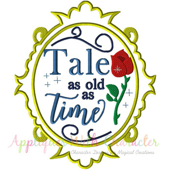 Beauty Bella Exclusive Tale As Old As Time Mirror Applique Design Beauty Bella Exclusive Tale As Old As Time Mirror Applique Design