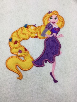 Rapunzela Full Body Applique Design Rapunzela Full Body Applique Design