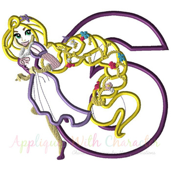Rapunzela Six Applique Design Rapunzela Six Applique Design
