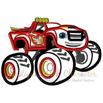 Blaze Monster Truck Applique Design Blaze Monster Truck Applique Design