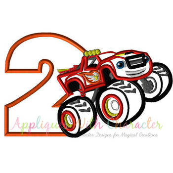 Blaze Monster Truck Two Applique Design Blaze Monster Truck Two Applique Design