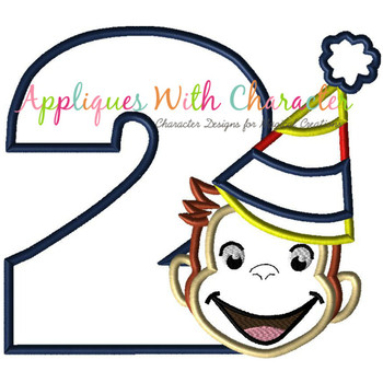 Curious Monkey Two Boy Applique Design Curious Monkey Two Boy Applique Design