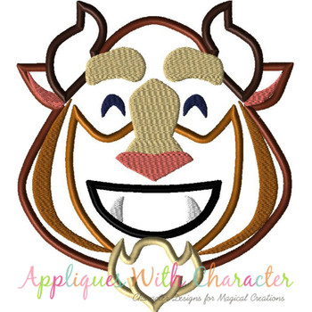 Beauty Beast Emoji Applique Design Beauty Beast Emoji Applique Design