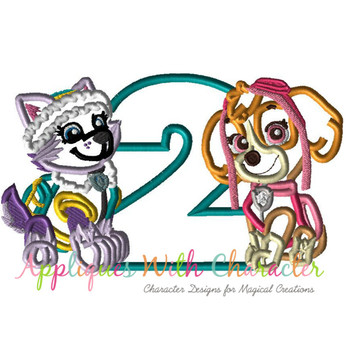 Pup Patrol Skye Everi Two Applique Design Pup Patrol Skye Everi Two Applique Design