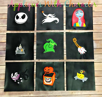 Nightmare Before Christmas Applique Design Set Nightmare Before Christmas Applique Design Set