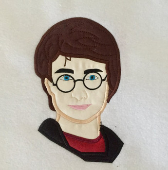 Harry Wizard Bust Applique Design Harry Wizard Bust Applique Design