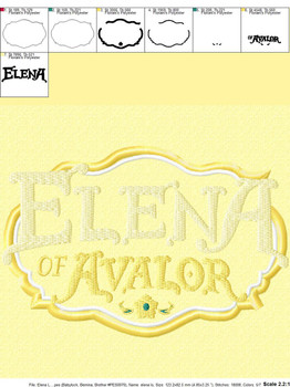 Eleena Of Avalor Logo Applique Design Eleena Of Avalor Logo Applique Design