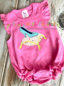 Cindy Glass Slipper Applique Design Cindy Glass Slipper Applique Design