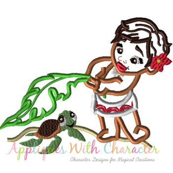 Island Baby Girl Applique Design Island Baby Girl Applique Design