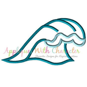 Island Wave Applique Design Island Wave Applique Design