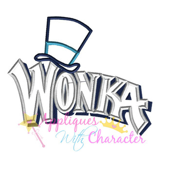 Willie Wonky Logo Applique Design Willie Wonky Logo Applique Design