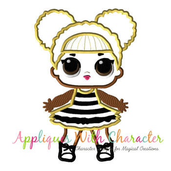 Glitter Doll Applique Design Glitter Doll Applique Design