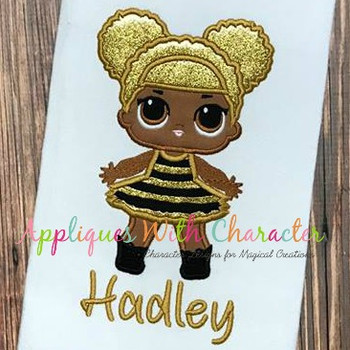 Glitter Doll Applique Design Glitter Doll Applique Design