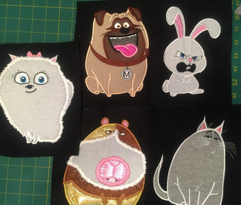 Pets Shaggy Dog Applique Design Pets Shaggy Dog Applique Design