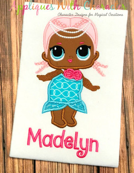 Mermaid Doll Applique Design Mermaid Doll Applique Design