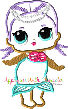Mermaid Doll Applique Design Mermaid Doll Applique Design