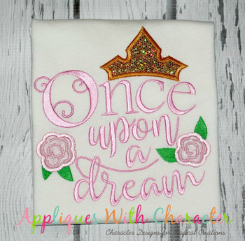 Sleeping Girl Once Upon A Dream Saying Applique Design Sleeping Girl Once Upon A Dream Saying Applique Design