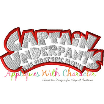 Captain Underwear Logo Applique Design Captain Underwear Logo Applique Design