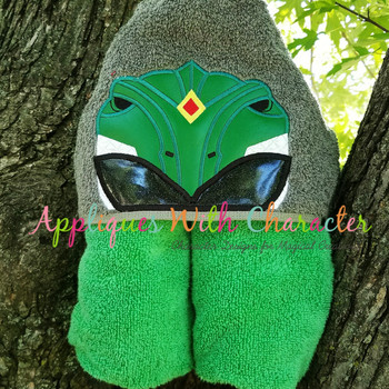 Hero Ranger Green Fighter Peeker Applique Design Hero Ranger Green Fighter Peeker Applique Design