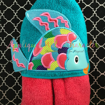 Colorful Fish 3D Peeker Applique Design Colorful Fish 3D Peeker Applique Design