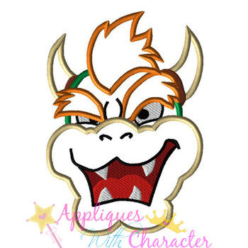 Mean Dragon Face Applique Design Mean Dragon Face Applique Design