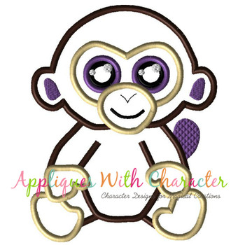 Beanie Monkey Applique Design Beanie Monkey Applique Design