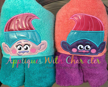Twin Troll Peeker Applique Design Twin Troll Peeker Applique Design