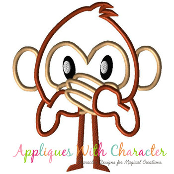 Emoji Monkey Applique Design Emoji Monkey Applique Design