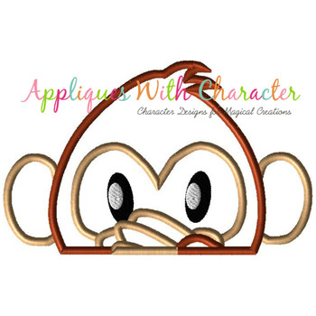 Emoji Monkey Peeker Applique Design Emoji Monkey Peeker Applique Design
