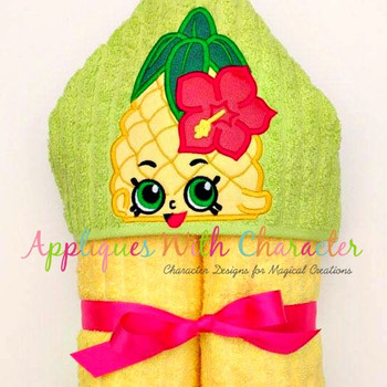 Shopikin Pineapple Peeker Applique Design Shopikin Pineapple Peeker Applique Design