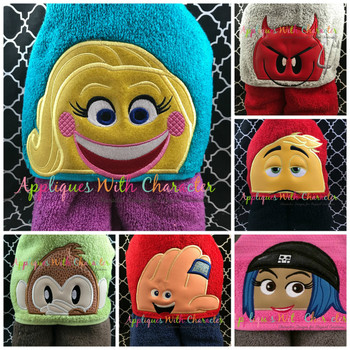 Emoji Movie Peeker Applique Design Set Emoji Movie Peeker Applique Design Set