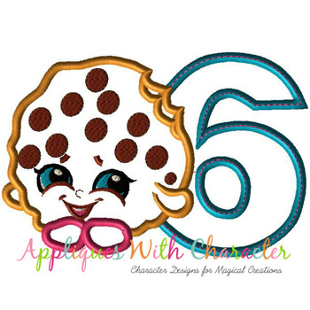 Six Shopikin Cooky Cookie Applique Design Six Shopikin Cooky Cookie Applique Design