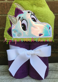 Girl Dragon Peeker Applique Design Girl Dragon Peeker Applique Design
