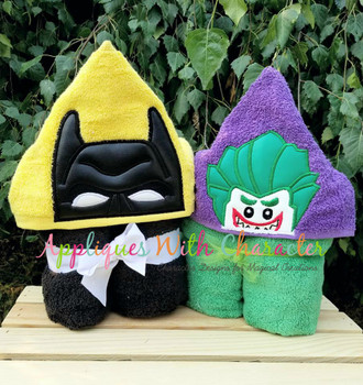 Bat & Joker Block Peeker Applique Design Set Bat & Joker Block Peeker Applique Design Set