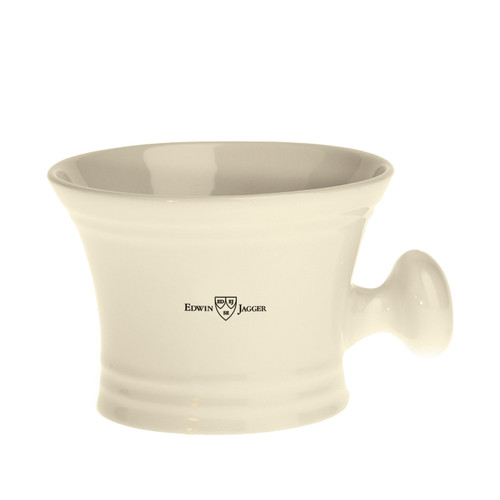 Edwin Jagger Ivory Porcelain Soap Bowl with handle | Agent Shave