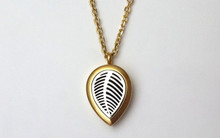 Diffusing Necklace - Silver and Gold Leaf